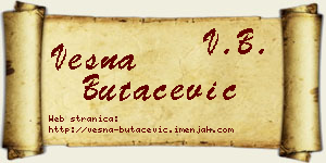 Vesna Butačević vizit kartica